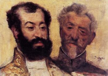 Edgar Degas : General Mellinet and Chief Rabbi Astruc